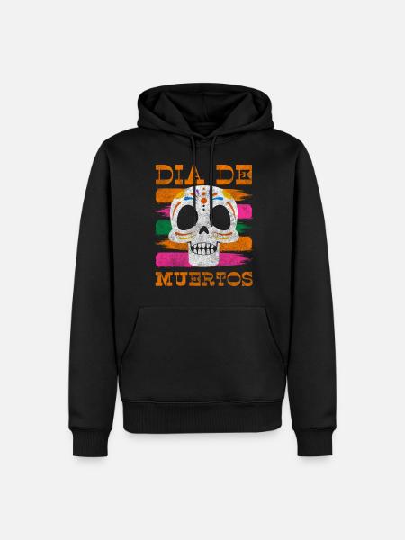 Holiday Skull Skull Commemoration - Men’s Premium Organic Hoodie - black
