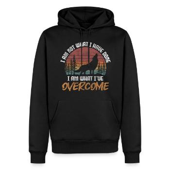 Wolf Hunt Howl Mythology - Men’s Premium Organic Hoodie - black - Front - Nico (187cm)
