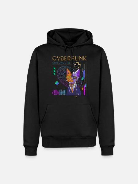 Future Fantasy Neon - Men’s Premium Organic Hoodie - black