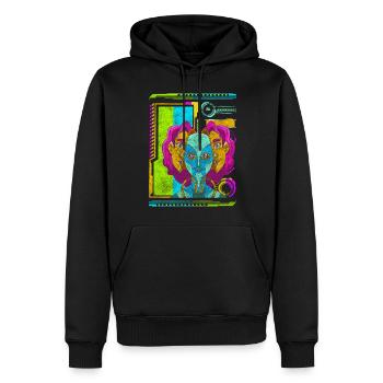 Zukunft Cosplay Neon Gamer - Männer Premium Bio Hoodie - Schwarz - Vorne - Nico (187cm)