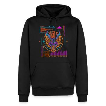 Zukunft Stilart Technik Gaming - Männer Premium Bio Hoodie - Schwarz - Vorne - Nico (187cm)