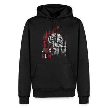 Style Modern Rot Polka - Männer Premium Bio Hoodie - Schwarz - Vorne - Nico (187cm)