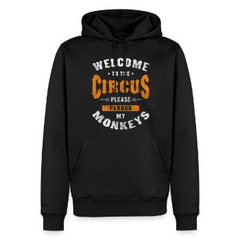 Tente de cirque Fun Show Idiots - Sweat à capuche Premium bio Homme - noir - Devant - Nico (187cm)
