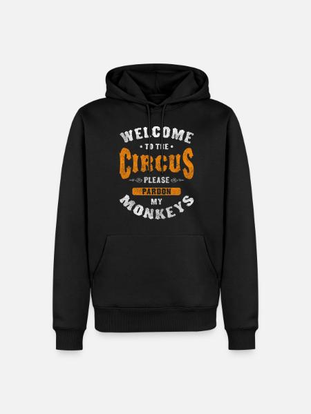 cirkus, tält, kul, show, idioter - Ekologisk premiumluvtröja herr - svart
