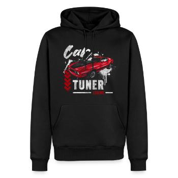 Tuning Mechaniker Contest - Männer Premium Bio Hoodie - Schwarz - Vorne - Nico (187cm)