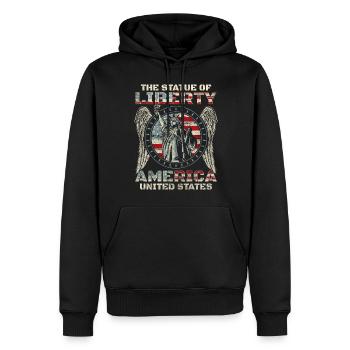 Guerre de la fierté des États-Unis - Sweat à capuche Premium bio Homme - noir - Devant - Nico (187cm)