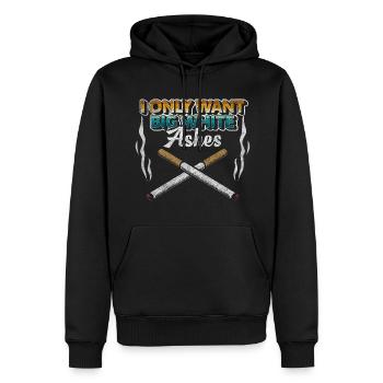Fumeurs Cigarettes Chanvre Glow Sticks - Sweat à capuche Premium bio Homme - noir - Devant - Nico (187cm)