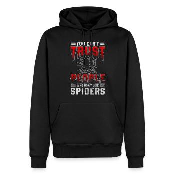 araignée nature tarentule phobie - Sweat à capuche Premium bio Homme - noir - Devant - Nico (187cm)