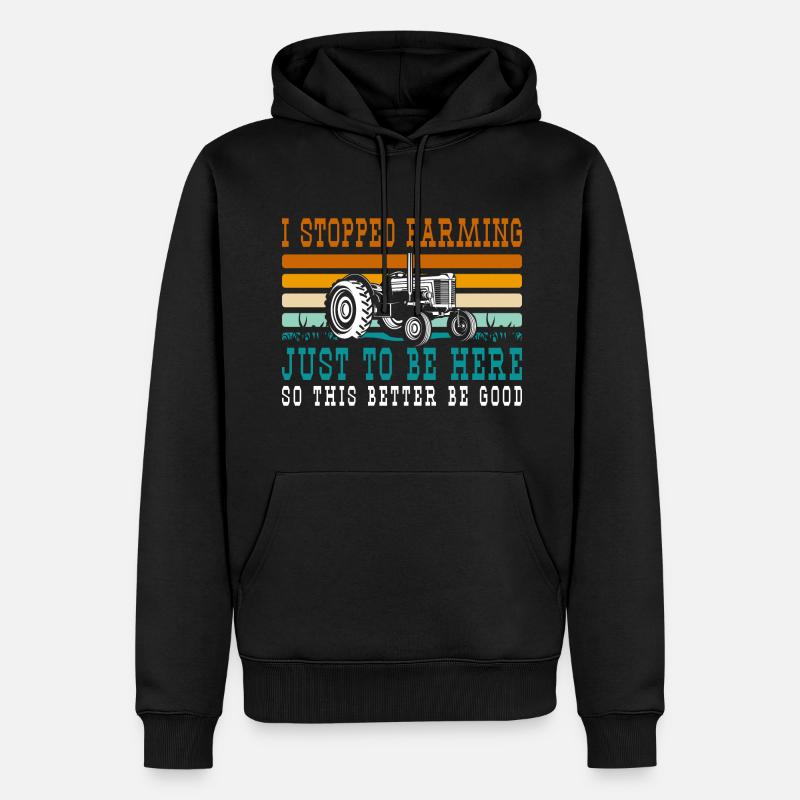 Fermier Fermier Vache - Sweat à capuche Premium bio Homme - noir
