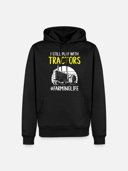 De boerenstal demonstreert protest - Mannen Premium Bio hoodie - zwart