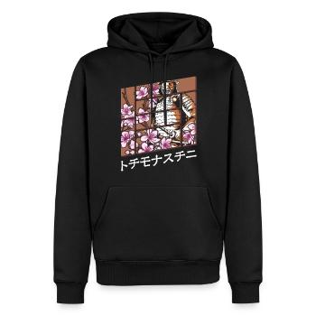 Culture Japon Voyage dans le temps - Sweat à capuche Premium bio Homme - noir - Devant - Nico (187cm)