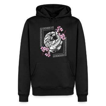 Orient Samurai Sagen Zeitreise - Männer Premium Bio Hoodie - Schwarz - Vorne - Nico (187cm)