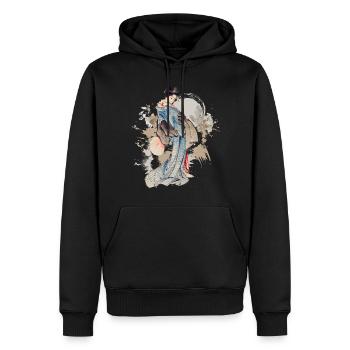 Légendes du dragon d’Asie Contes de fées - Sweat à capuche Premium bio Homme - noir - Devant - Nico (187cm)