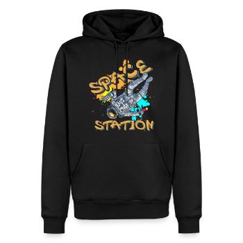 Street Art Spray Can Rapper Cool - Sweat à capuche Premium bio Homme - noir - Devant - Nico (187cm)