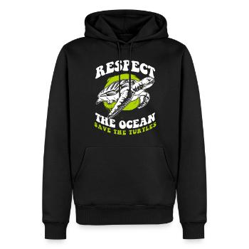 Bien-être des animaux marins Conservation des espèces d’aquarium - Sweat à capuche Premium bio Homme - noir - Devant - Nico (187cm)