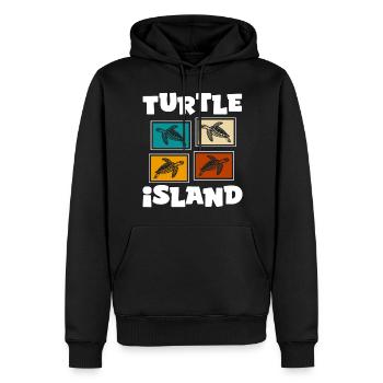 Meer Wasser Niedlich - Männer Premium Bio Hoodie - Schwarz - Vorne - Nico (187cm)