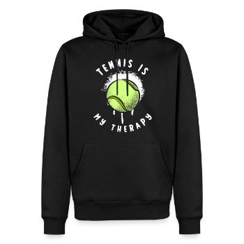 Sport Spieler Match Club - Männer Premium Bio Hoodie - Schwarz - Vorne - Nico (187cm)