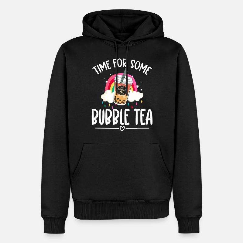 Boules mignonnes Boba - Sweat à capuche Premium bio Homme - noir
