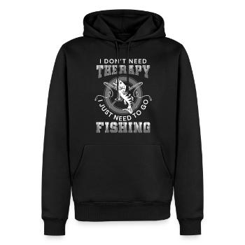Angler Angelrute See - Männer Premium Bio Hoodie - Schwarz - Vorne - Nico (187cm)