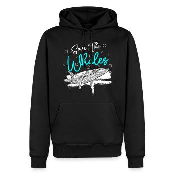 Wale Taucher - Männer Premium Bio Hoodie - Schwarz - Vorne - Nico (187cm)
