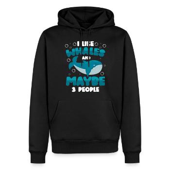 Meer Wasser Tauchen - Männer Premium Bio Hoodie - Schwarz - Vorne - Nico (187cm)