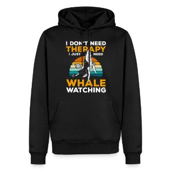 Wale Wasser Lieblingstier Tauchen - Männer Premium Bio Hoodie - Schwarz - Vorne - Nico (187cm)
