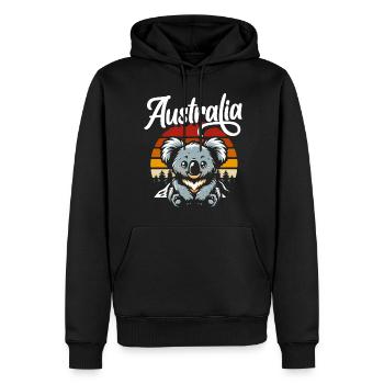 Australien Sydney Tiere - Männer Premium Bio Hoodie - Schwarz - Vorne - Nico (187cm)