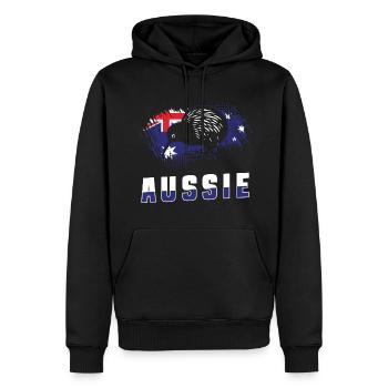 Australien Fahne Tiere - Männer Premium Bio Hoodie - Schwarz - Vorne - Nico (187cm)