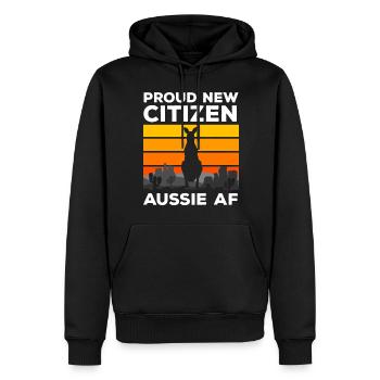 Flag Sydney - Men’s Premium Organic Hoodie - black - Front - Nico (187cm)