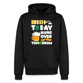 Irland Pint - Männer Premium Bio Hoodie - Schwarz - Vorne - Nico (187cm)