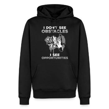 Parkour Rennen Straße Fitness - Männer Premium Bio Hoodie - Schwarz - Vorne - Nico (187cm)
