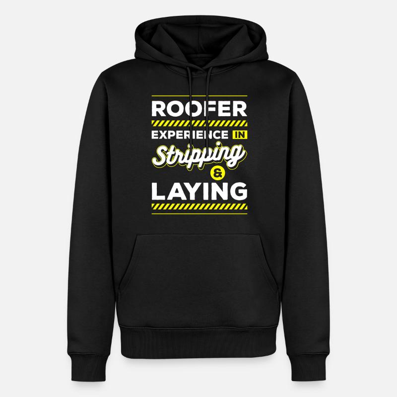 Dachdecker Dach Job - Männer Premium Bio Hoodie - Schwarz