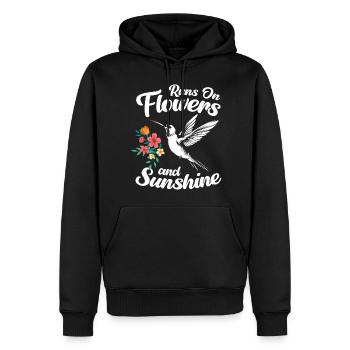 Oiseaux, Animaux, Magie - Sweat à capuche Premium bio Homme - noir - Devant - Nico (187cm)