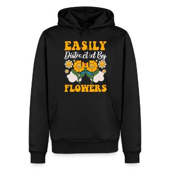 Bouquet Beau Couple de Pouce Vert - Sweat à capuche Premium bio Homme - noir - Devant - Nico (187cm)