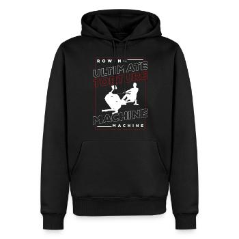 Gouvernail d’aviron - Sweat à capuche Premium bio Homme - noir - Devant - Nico (187cm)
