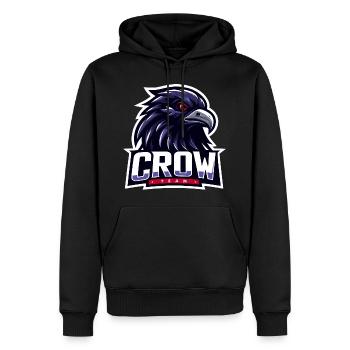 L’équipe Crow - Sweat à capuche Premium bio Homme - noir - Devant - Nico (187cm)