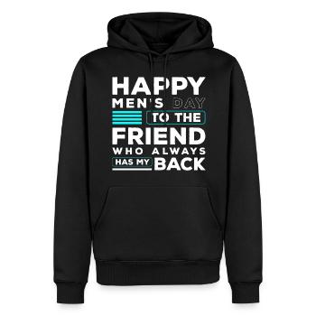 Mann Feier Bart Partner - Männer Premium Bio Hoodie - Schwarz - Vorne - Nico (187cm)