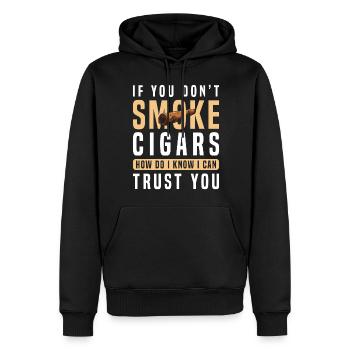 Zigarre Rauchen Kuba Genießer - Männer Premium Bio Hoodie - Schwarz - Vorne - Nico (187cm)