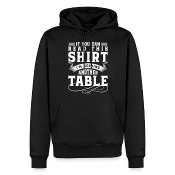 Kellnerin Bar Trinkgeld Schürze - Männer Premium Bio Hoodie - Schwarz - Vorne - Nico (187cm)