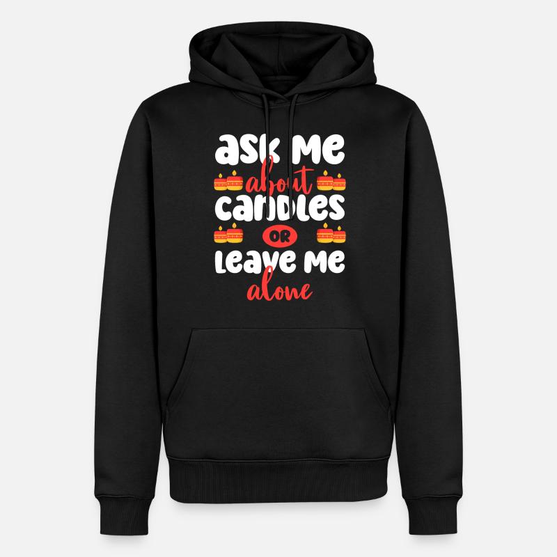 Kerzen Wachs Partner - Männer Premium Bio Hoodie - Schwarz