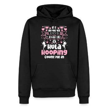 Fitness Fun - Sweat à capuche Premium bio Homme - noir - Devant - Nico (187cm)