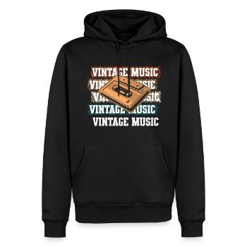 Cassette Legend Vintage Limited Edition - Men’s Premium Organic Hoodie - black - Front - Nico (187cm)