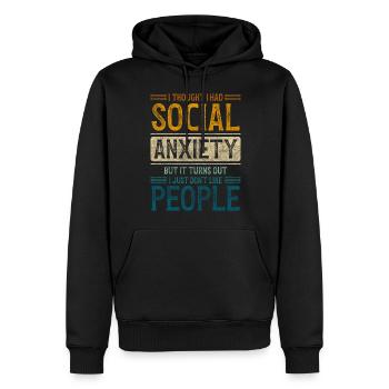 Unique Différent Drapeau Différent - Sweat à capuche Premium bio Homme - noir - Devant - Nico (187cm)