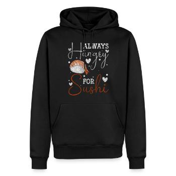 Barre japonaise Soy Nori - Sweat à capuche Premium bio Homme - noir - Devant - Nico (187cm)