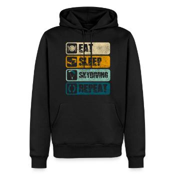 Parachutisme Sky Altitude Parapente - Sweat à capuche Premium bio Homme - noir - Devant - Nico (187cm)