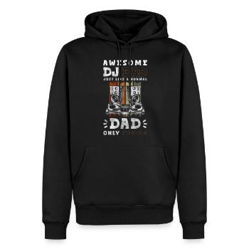 Disc Jockey Vinyl Record Dancing Song - Men’s Premium Organic Hoodie - black - Front - Nico (187cm)
