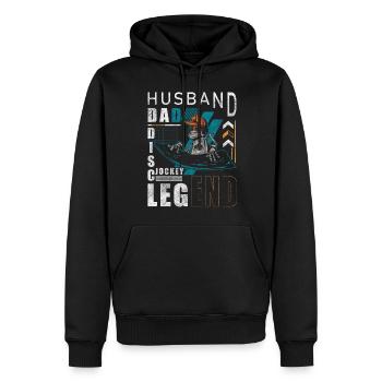 Discjockey Feiern - Männer Premium Bio Hoodie - Schwarz - Vorne - Nico (187cm)