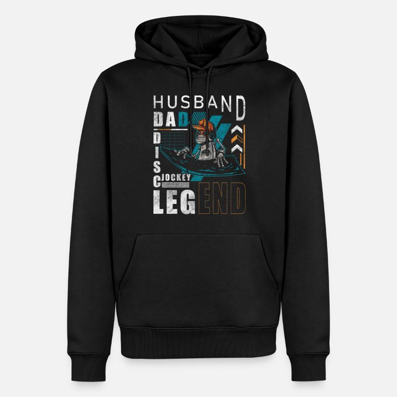 Célébrations du disc-jockey - Sweat à capuche Premium bio Homme - noir