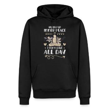 Meditieren Frieden Spirituell Karma - Männer Premium Bio Hoodie - Schwarz - Vorne - Nico (187cm)