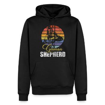 Schäferhund Wachhund Haustier - Männer Premium Bio Hoodie - Schwarz - Vorne - Nico (187cm)